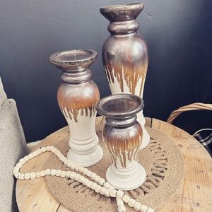 3 candle holders